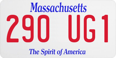 MA license plate 290UG1