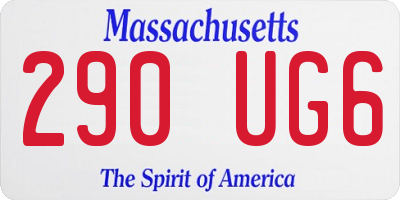 MA license plate 290UG6