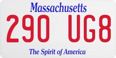 MA license plate 290UG8