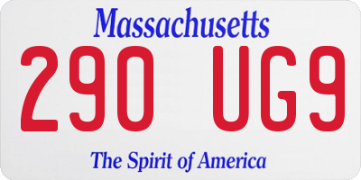 MA license plate 290UG9