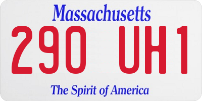 MA license plate 290UH1