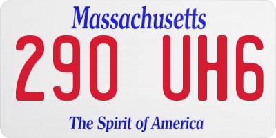 MA license plate 290UH6