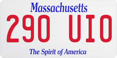 MA license plate 290UI0