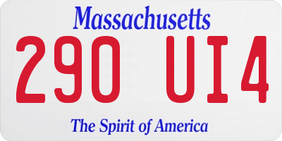 MA license plate 290UI4