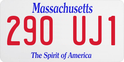 MA license plate 290UJ1