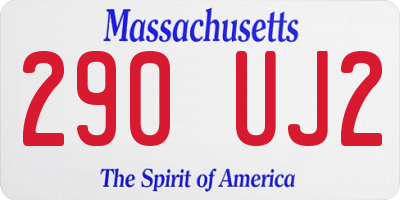 MA license plate 290UJ2