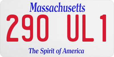 MA license plate 290UL1