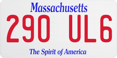 MA license plate 290UL6