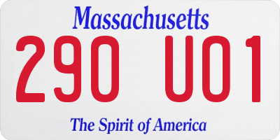 MA license plate 290UO1