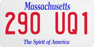 MA license plate 290UQ1