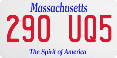 MA license plate 290UQ5