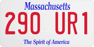 MA license plate 290UR1