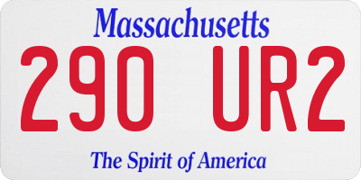 MA license plate 290UR2