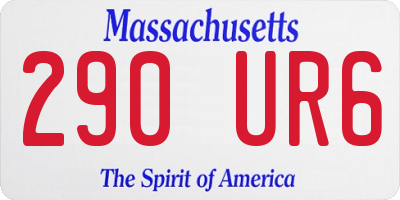 MA license plate 290UR6