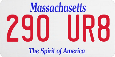 MA license plate 290UR8