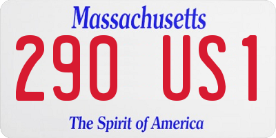 MA license plate 290US1