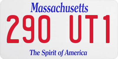 MA license plate 290UT1