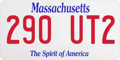 MA license plate 290UT2