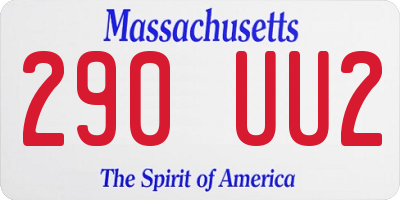 MA license plate 290UU2