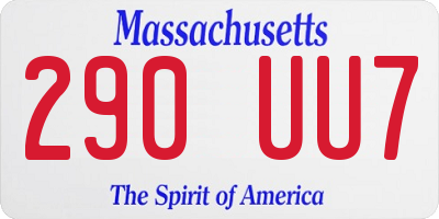 MA license plate 290UU7