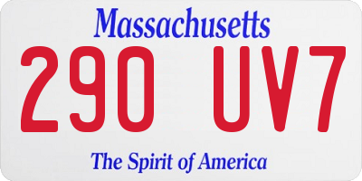 MA license plate 290UV7