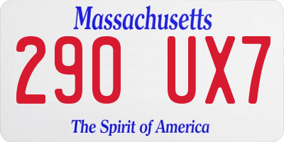MA license plate 290UX7