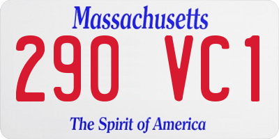 MA license plate 290VC1