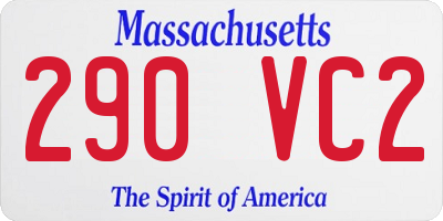 MA license plate 290VC2