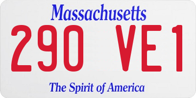 MA license plate 290VE1