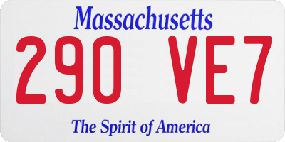MA license plate 290VE7