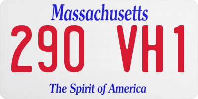 MA license plate 290VH1