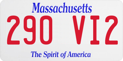 MA license plate 290VI2