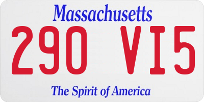MA license plate 290VI5