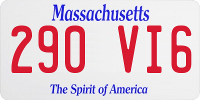 MA license plate 290VI6
