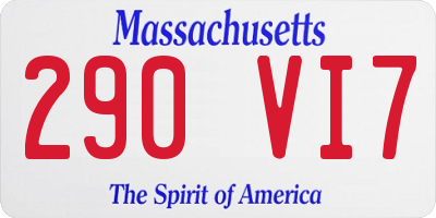 MA license plate 290VI7