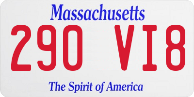 MA license plate 290VI8