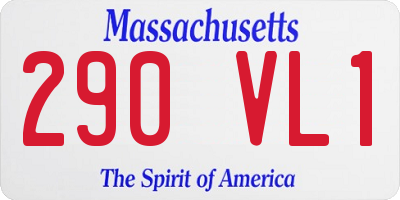 MA license plate 290VL1