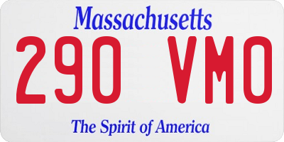 MA license plate 290VM0
