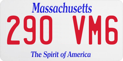 MA license plate 290VM6