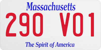 MA license plate 290VO1