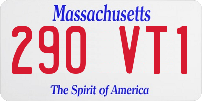 MA license plate 290VT1