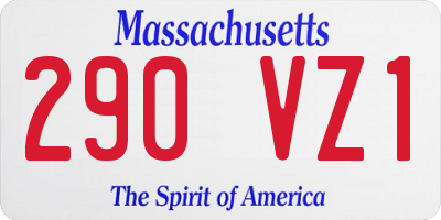 MA license plate 290VZ1