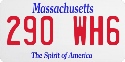 MA license plate 290WH6