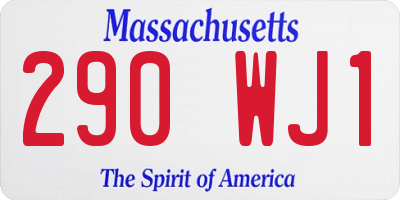 MA license plate 290WJ1