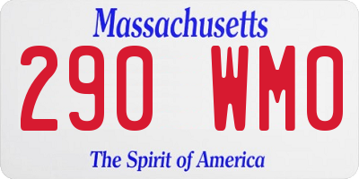 MA license plate 290WM0