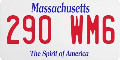 MA license plate 290WM6