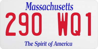 MA license plate 290WQ1