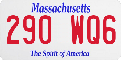 MA license plate 290WQ6