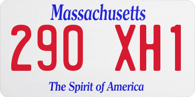 MA license plate 290XH1