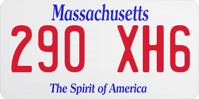 MA license plate 290XH6